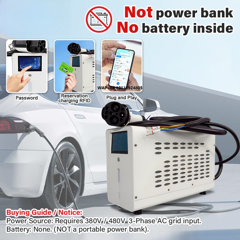 Portable Ev Charger - Herstellergroßhandel 480V 3-Phasen-Eingang CCS2 7kW EV-Ladestation