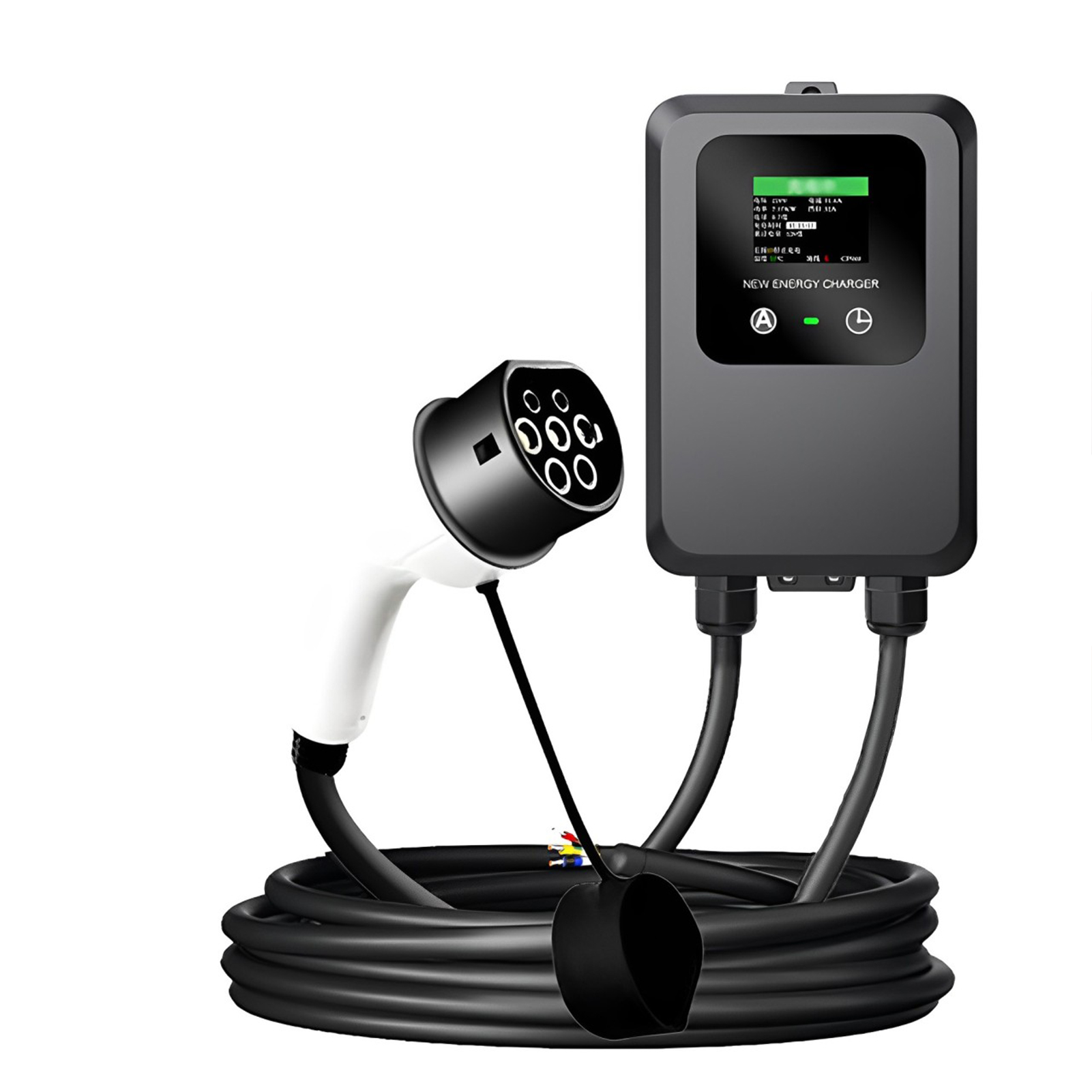 Wallbox Ev - EV-Ladegerät 32A-24A-16A-8A 7KW 1Phase Elektrofahrzeug-Autoladegerät EV