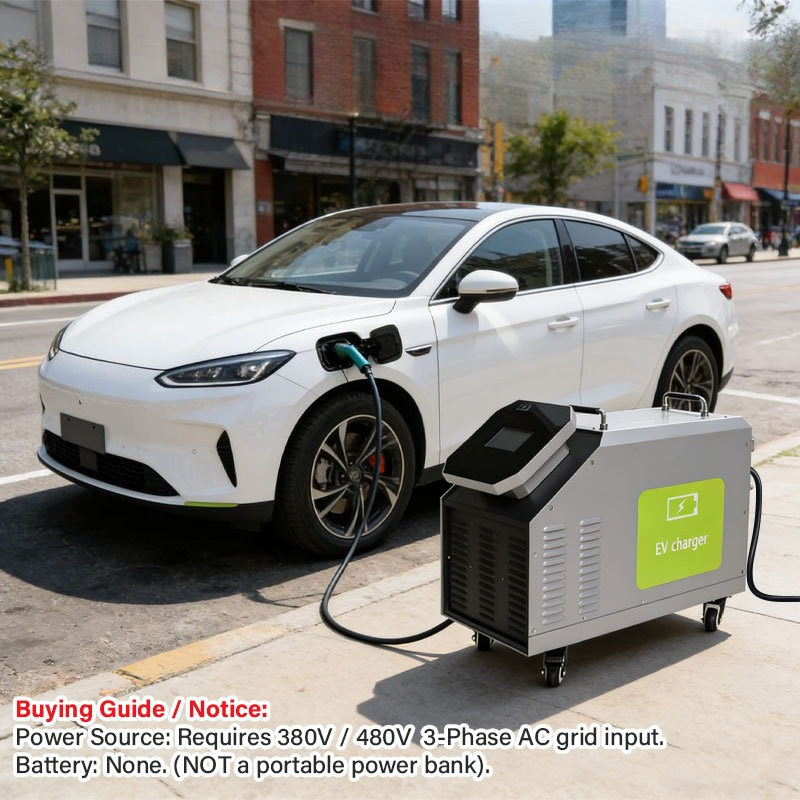 Portable Ev Charger - 480V 3-Phasen-Wechselstrom-Eingang 7kW 20kW 30kW 40kW