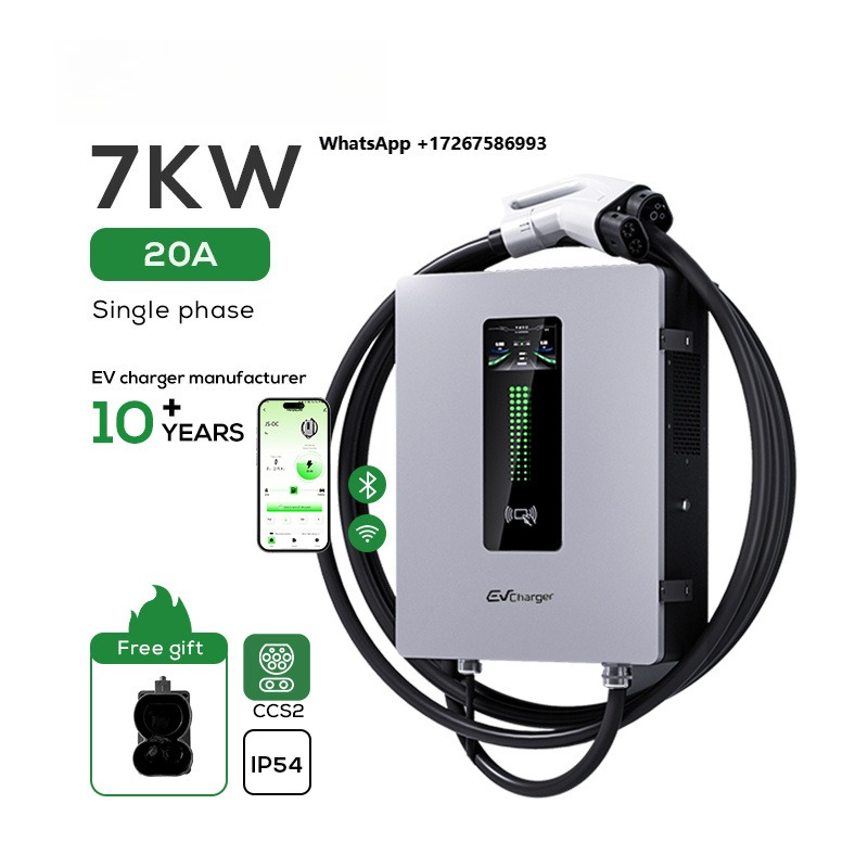 Home Ev Charger - Ovrod Wandmontierte EV-Heimladestationen CCS2 Auto-Elektroladegeräte 7kW