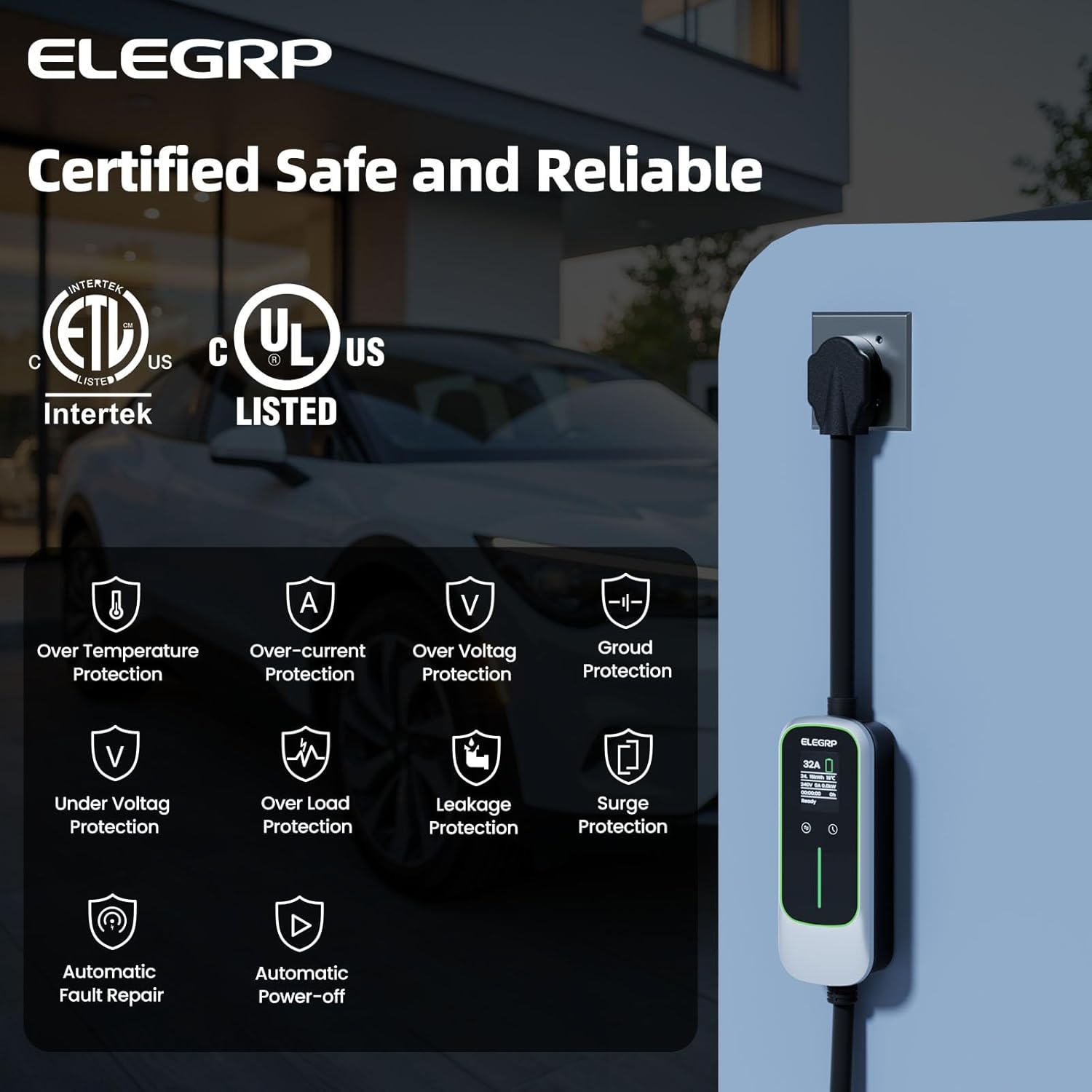 ELEGRP 32 Amp tragbares Ladege – Home Ev Charger Bewertung und Preis