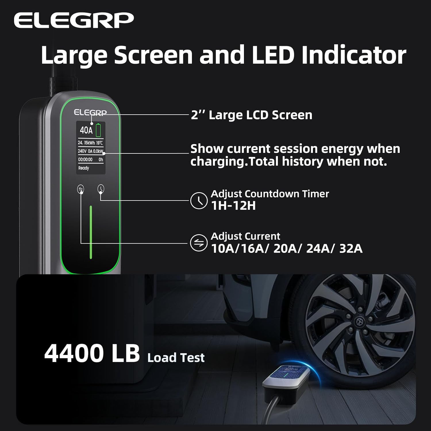 ELEGRP 32 Amp tragbares Ladege – Home Ev Charger Bewertung und Preis