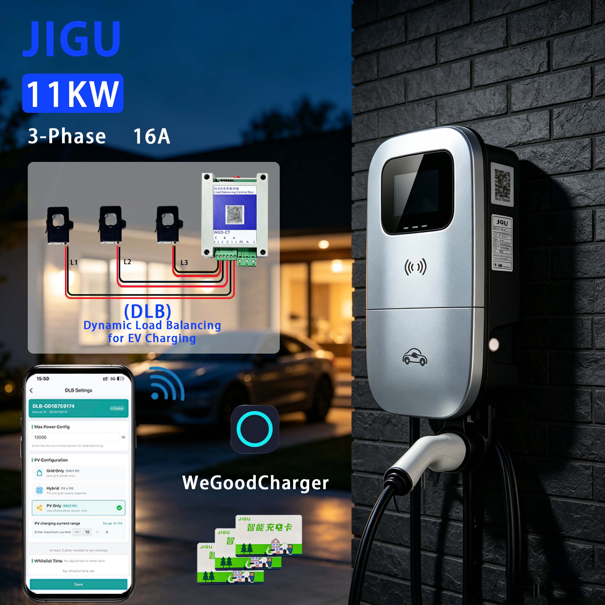 JIGU Dynamische Lastverteilung – Wallbox Ev Bewertung und Preis