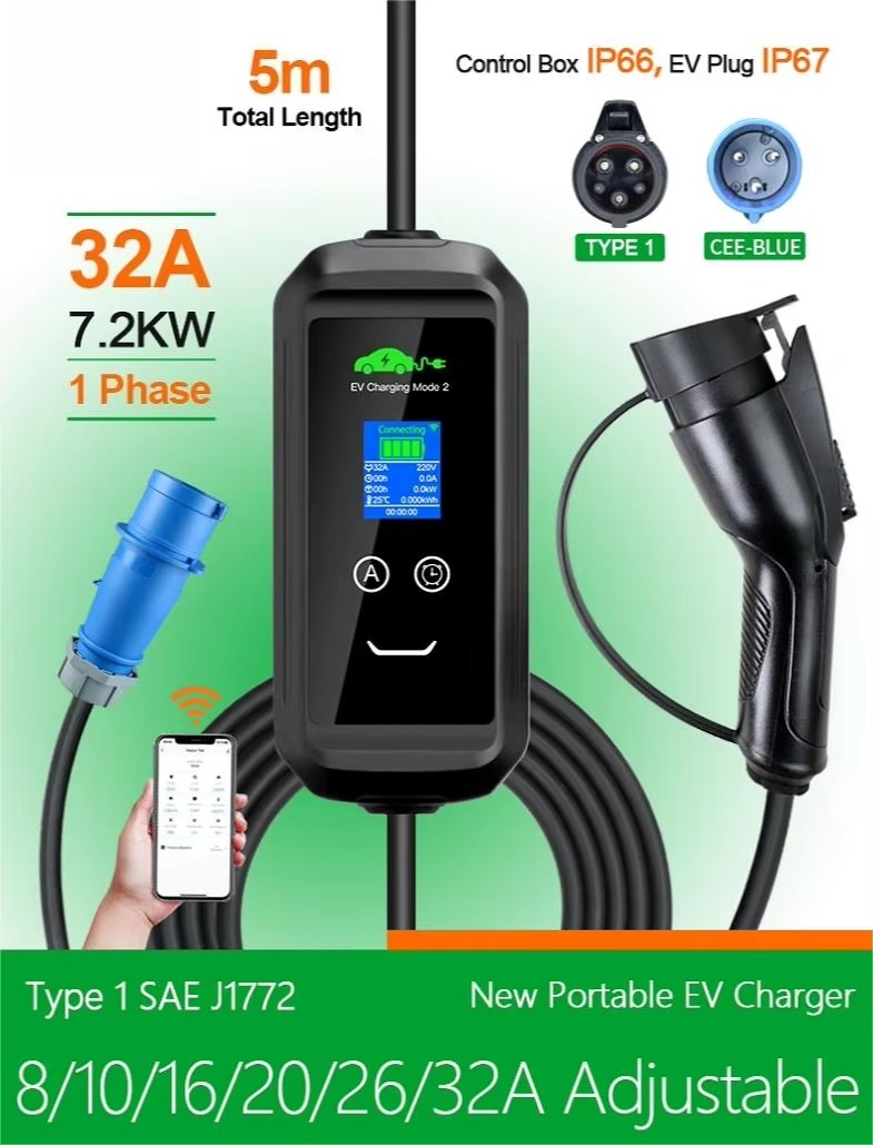 Maßgefertigter USA AC Tragbare – Portable Ev Charger Bewertung und Preis